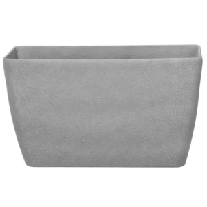 Vaso para plantas em pedra cinzenta clara 74 x 32 x 45 cm BARIS para Varandas e Sacadas