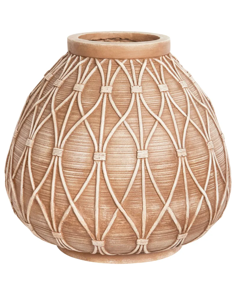 Flower Vase DOMOKOS Faianç Light Brown
