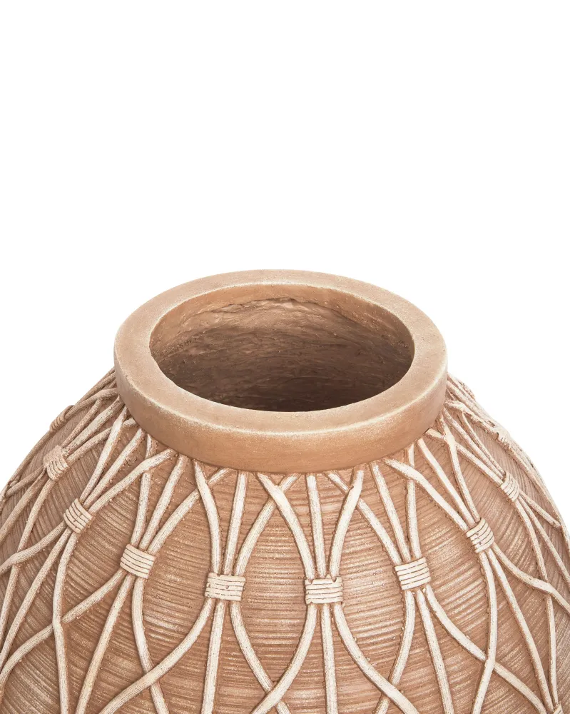 Flower Vase DOMOKOS Faianç Light Brown