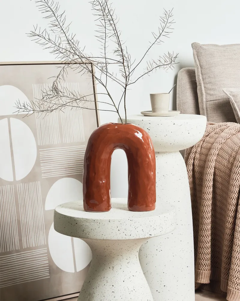 Vaso Suspenso Jarro de flores PERCH Cerâmica Castanho