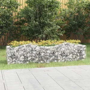 Canteiro elevado gabião arqueado 200x50x50 cm ferro galvanizado Clicnbuy