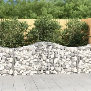 Cestos gabião arqueados 40peças 200x50x80/100cm ferro galvanizado Clicnbuy