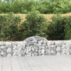 Cestos gabião arqueados 50peças 200x30x60/80 cm ferro galvanizado Clicnbuy