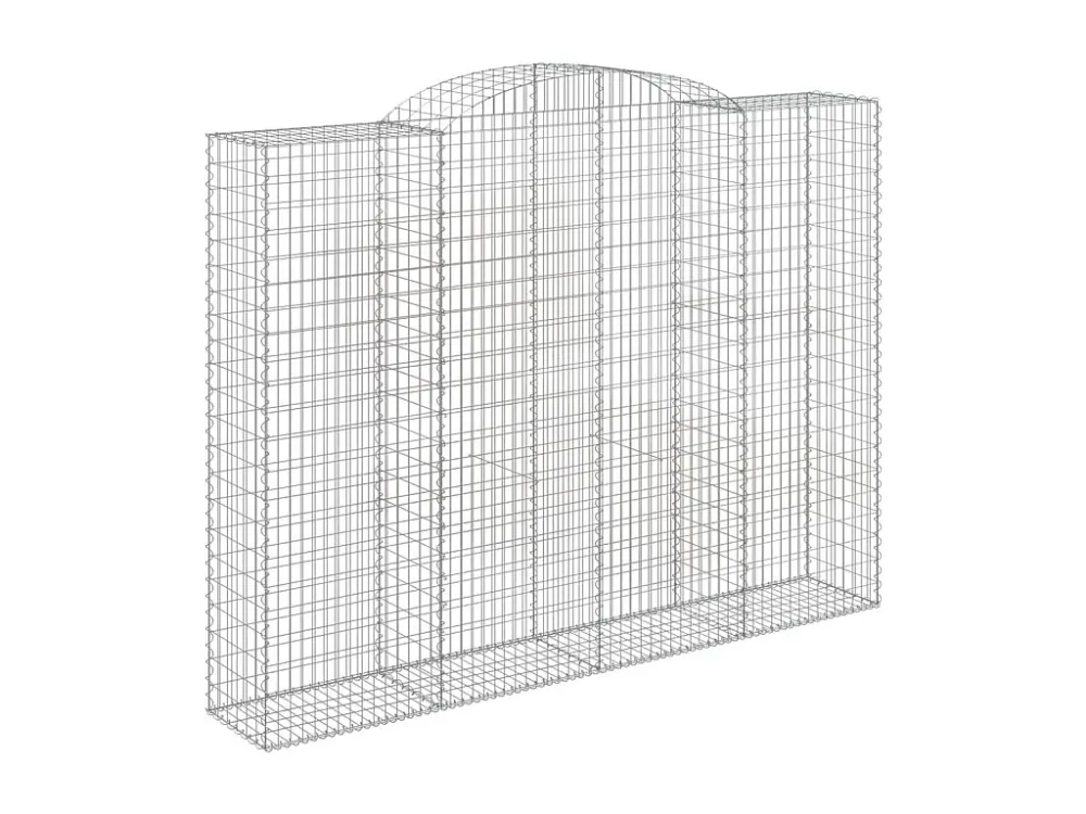Cestos gabião arqueados 8peças 300x50x220/240cm ferro galvanizado Clicnbuy