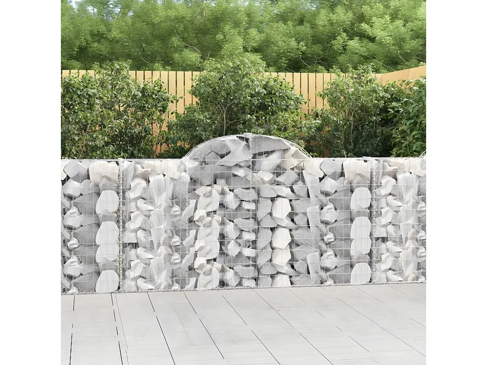 Cestos gabião arqueados 30 peças 200x30x100/120 ferro galvanizado Clicnbuy