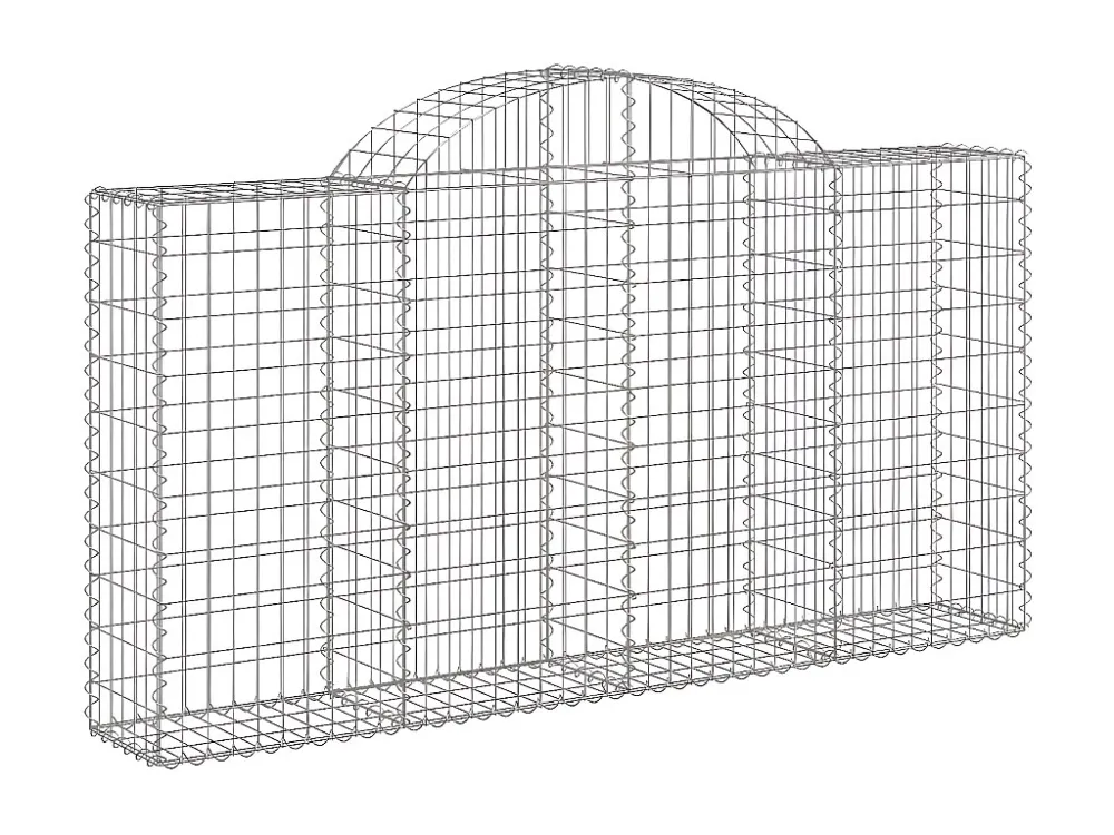 Cestos gabião arqueados 30 peças 200x30x100/120 ferro galvanizado Clicnbuy