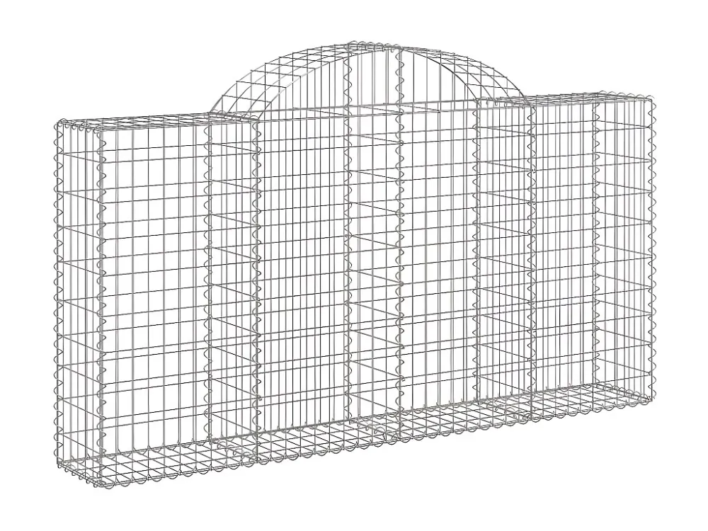 Cestos gabião arqueados 30 peças 200x30x100/120 ferro galvanizado Clicnbuy