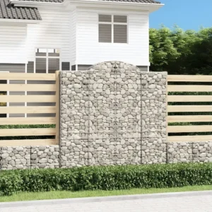 Cestos gabião arqueados 12 peças 200x50x200/220 ferro galvanizado Clicnbuy