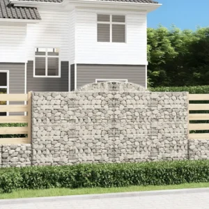Cestos gabião arqueados 15 peças 300x50x160/180 ferro galvanizado Clicnbuy