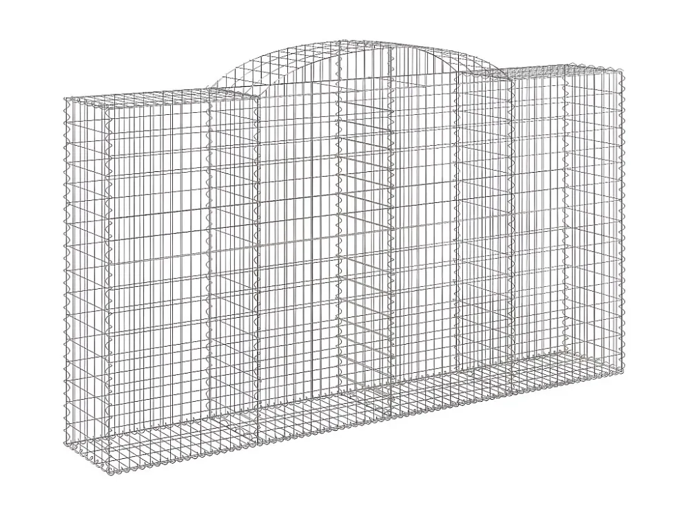 Cestos gabião arqueados 17 peças 300x50x160/180 ferro galvanizado Clicnbuy
