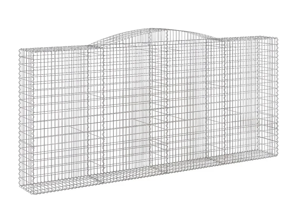 Cestos gabião arqueados 10 peças 400x50x180/200 ferro galvanizado Clicnbuy