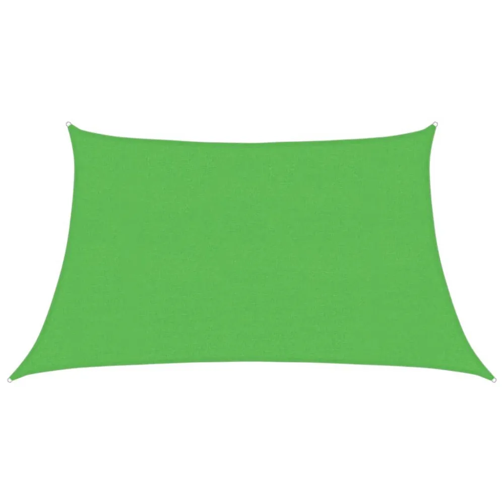 Guarda-sol de Alumínio Para-sol estilo vela 160 g/m² 3/4x2 m PEAD verde-claro