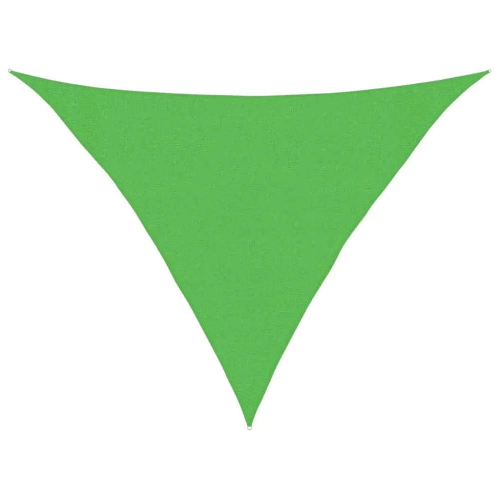 Guarda-sol de Alumínio Para-sol estilo vela 160 g/m² 3x3x4,2 m PEAD verde-claro