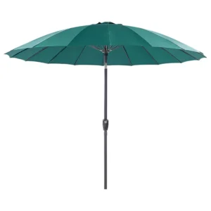 Impermeável e Resistente Guarda-sol de jardim verde esmeralda ⌀ 255 cm BAIA