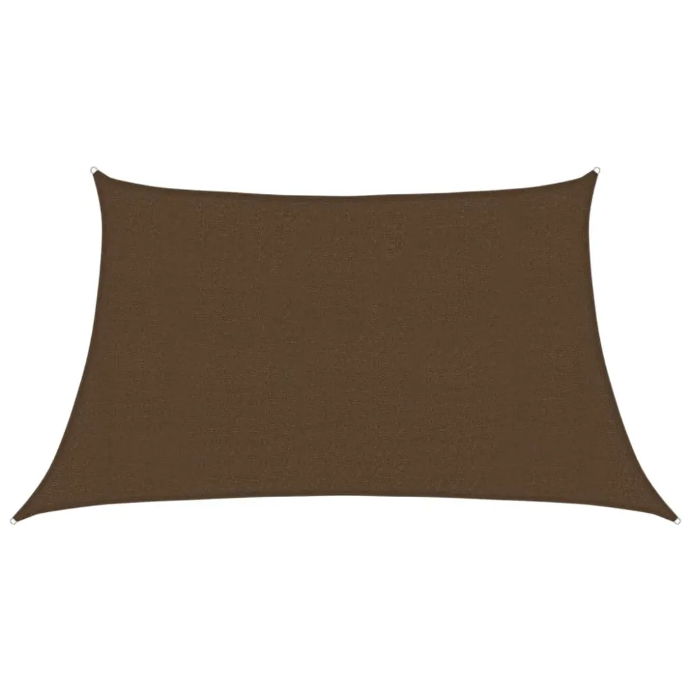 Para-sol estilo vela 160 g/m² 3/4x2 m PEAD castanho | Proteção UV 50+