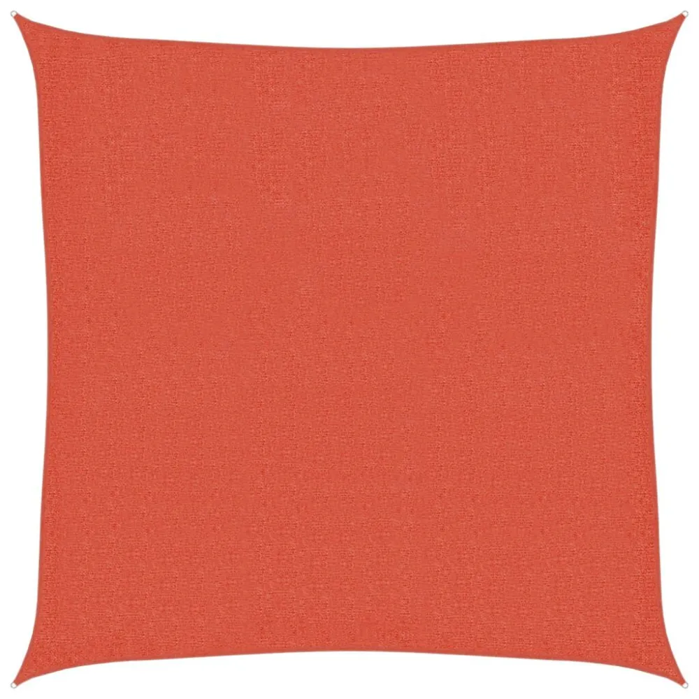Para-sol estilo vela quadrado 160 g/m² 2,5x2,5m PEAD terracotta em Lona Impermeável