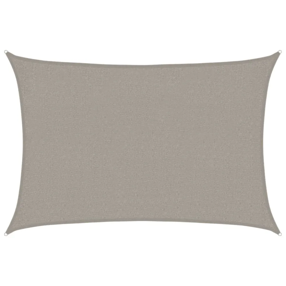 Para-sol estilo vela retangular 160g/m² 2x2,5m PEAD cinza-claro em Lona Impermeável