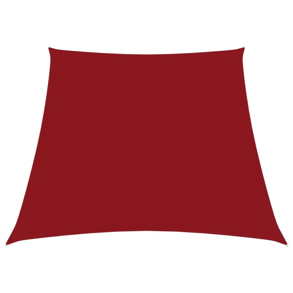Para-sol estilo vela tecido oxford trapézio 2/4x3 m vermelho Fácil de Montar