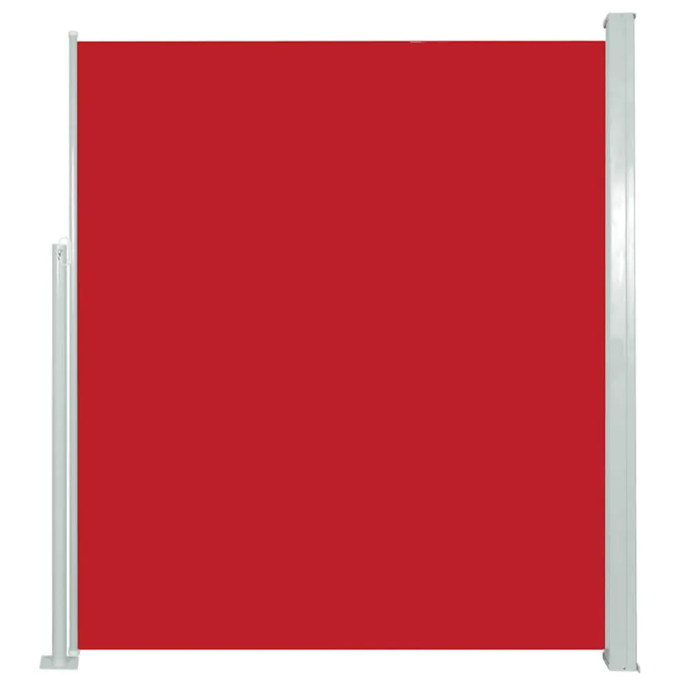 Toldo lateral retrátil para pátio 100x500 cm vermelho | Proteção UV 50+