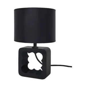 Candeeiro de mesa TOSEL VILI tecido coluna taupe D25 x H54 cm