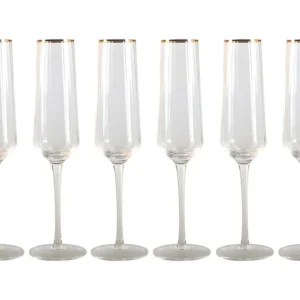 Conjunto de 6 copos de champanhe estilo art déco CELEBRATION-Dourado