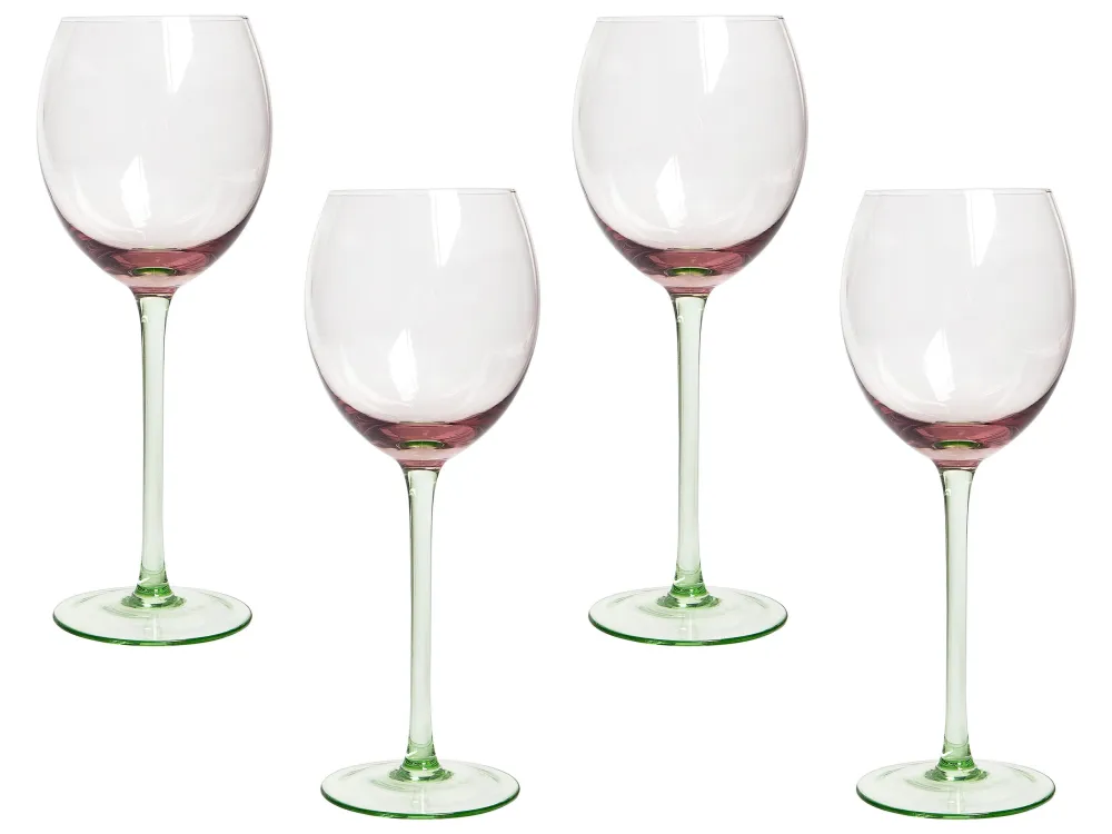 Copos de vinho DIOPSIDE Conjunto de 4 Rosa